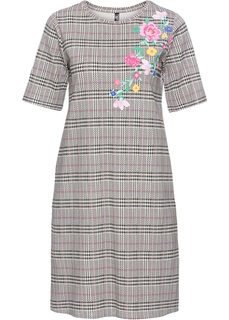 Платье трикотажное с цветами Bonprix