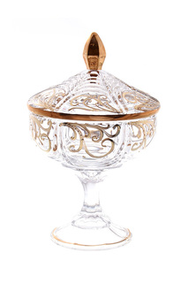 Конфетница с крышкой 24 см STAR CRYSTAL