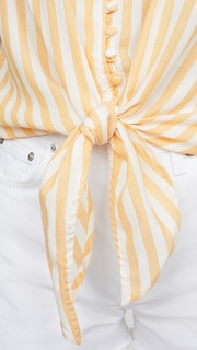 Madewell Tie Front Button Down Top