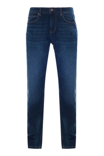 Темно-синие джинсы с яркой отстрочкой Strellson