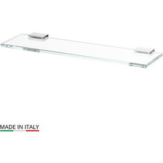 Полка стеклянная 40 см Lineag Tiffany Lux хром - стразы (TIF 910)