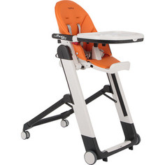 Стульчик для кормления Peg-Perego SIESTA FOLLOW ME ARANCIA, (оранжевый/кожзам)