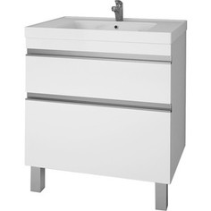 Тумба с раковиной Dreja Grace Plus 70 два ящика, белый лак (99.0905, 641600)