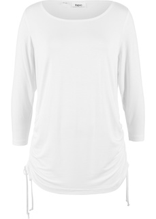 Футболка с рукавом 3/4 и драпировками Bonprix