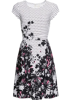 Платье из трикотажа в горошек Bonprix