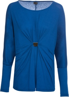 Футболка с длинным рукавом и декоративной пряжкой Bonprix