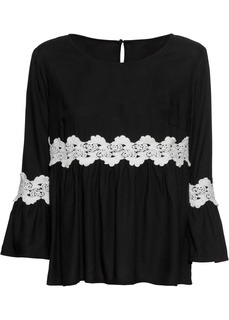 Туника с кружевными аппликациями Bonprix