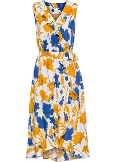 Платье с запахом и воланами Bonprix