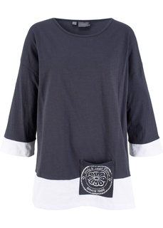 Футболка из хлопковой пряжи фламе с рукавом 3/4 Bonprix