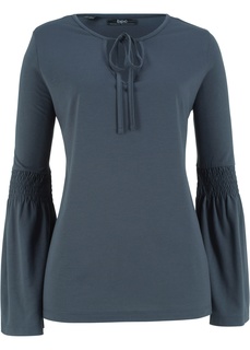 Футболка с длинным расклешенным рукавом Bonprix