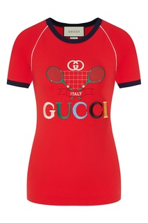 Красная футболка Gucci Tennis