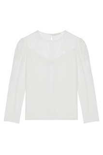 Белая блуза со вставками Maje