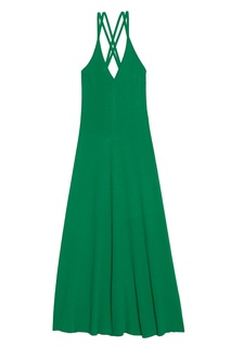 Зеленое платье на бретелях Sandro