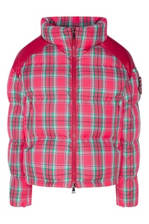 Красная куртка в зеленую клетку Chou Moncler