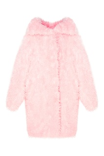 Розовое пальто из искусственного меха Swing Balenciaga