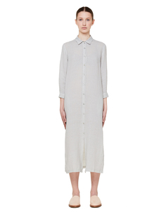 Серое платье-рубашка из льна 120% Lino