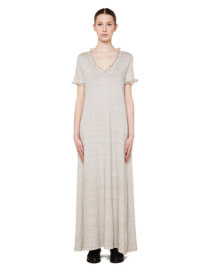 Бежевое платье из шелка 120% Lino