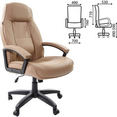 Кресло офисное Brabix Formula EX-537 экокожа, песочное 531390
