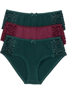 Панти с кружевной вставкой (3 шт.) Bonprix