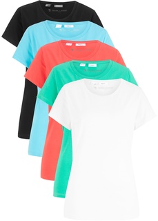 Футболка с короткими рукавами (5 шт.) Bonprix