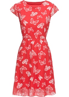 Платье из сеточки с узором бабочек Bonprix