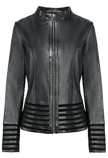 Комбинированная куртка из натуральной кожи и замши LE Monique