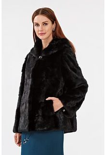 Норковая шуба с капюшоном De la Manie