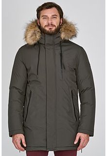 Утепленная куртка с отделкой мехом енота Urban Fashion for men