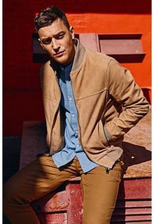 Бомбер из натуральной кожи Al Franco