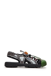 Комбинированные сандалии с логотипом Gucci Man