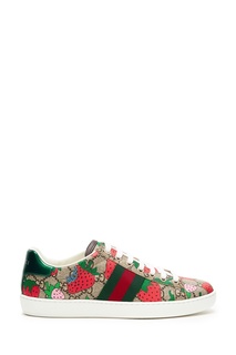 Текстильные кроссовки Ace GG Gucci Strawberry