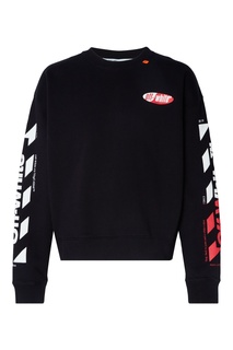 Черный свитшот с логотипами Off White