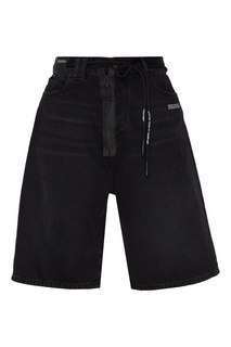 Черные джинсовые шорты Off White