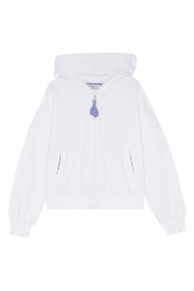 Белое хлопковое худи Monnalisa