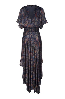 Асимметричное платье с принтом пейсли Maje
