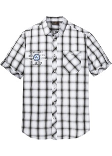 Рубашка с коротким рукавом, дизайн в клету Bonprix