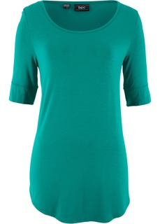 Удлиненная вискозная футболка Bonprix