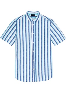 Рубашка полосатая Regular Fit с коротким рукавом Bonprix