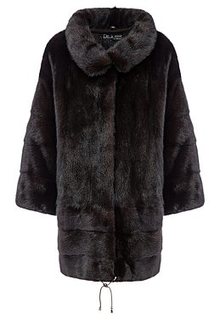 Норковая шуба с отложным воротником De la Manie