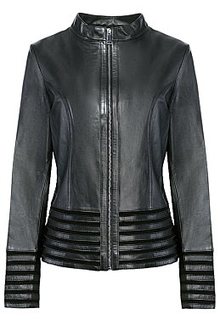 Комбинированная куртка из натуральной кожи и замши LE Monique