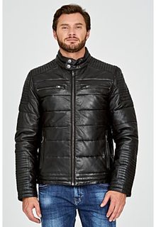 Утепленная кожаная куртка Urban Fashion for men