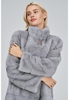 Норковая шуба с воротником-стойкой Flaumfeder