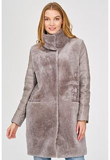 Комбинированная шуба из овчины Virtuale Fur Collection