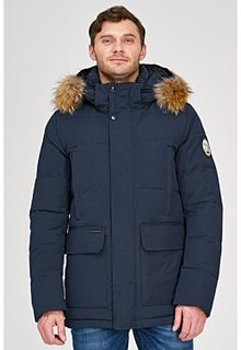 Утепленная куртка с отделкой мехом енота Urban Fashion for men