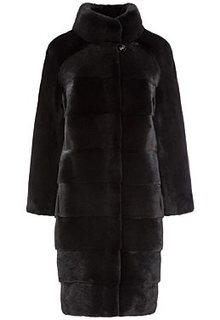 Норковая шуба с воротником-стойкой De la Manie