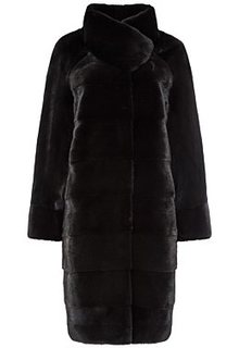 Норковая шуба с воротником-стойкой De la Manie