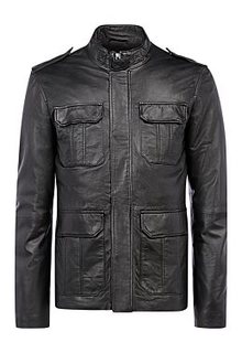 Мужская куртка из натуральной кожи на синтепоне Urban Fashion for men