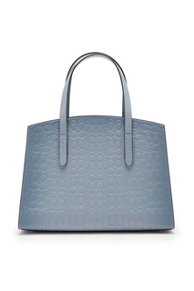 Голубая сумка Charlie Carryall с фактурной отделкой Coach
