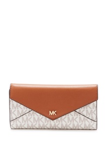 Бело-коричневый кошелек Money Pieces Michael Kors