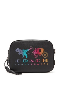 Черная сумка с рисунком Coach